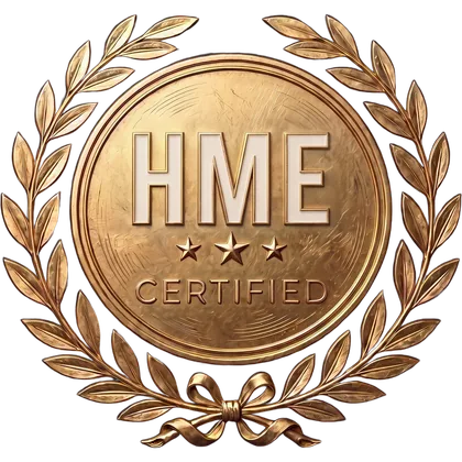 HME Certified seal, CC3 PEAK, earned by finishing all three Cutting Courses